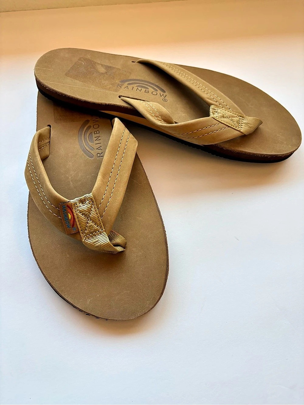 Rainbow 301Alts Leather Flip Flop Sandals in Sierra Brown Size M men’s 8.5-9.5